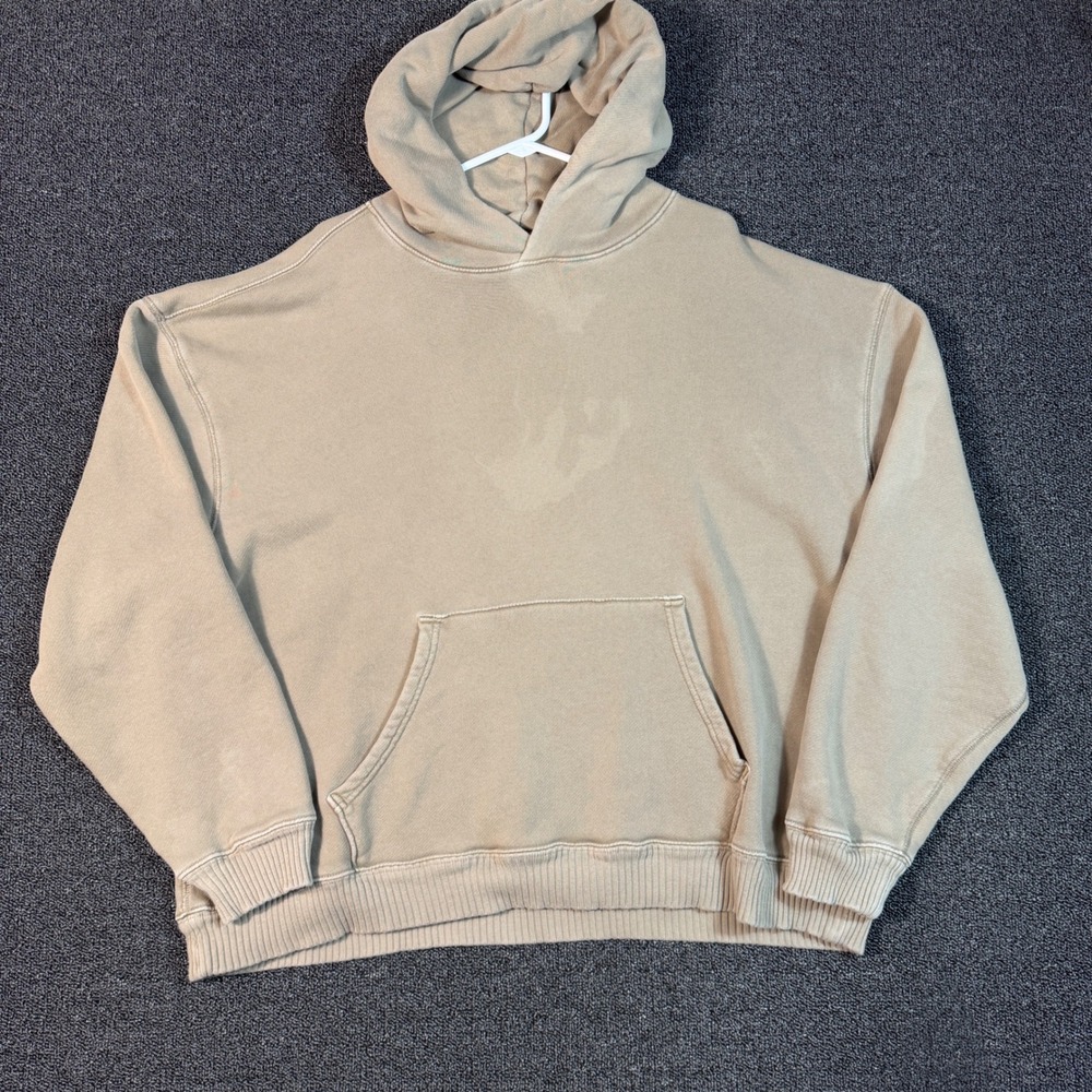 Elwood Mens XL Core Hoodie Faded Organic Cotton Boxy Oversized Slightly Cropped